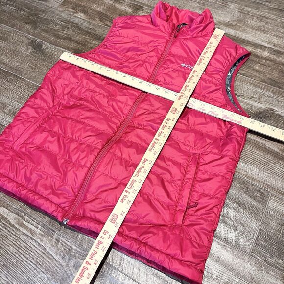 Columbia Omni Heat Vest Mens M Red Puffer Outdoors Sportswear Cinch Base Pockets - Picture 12 of 12
